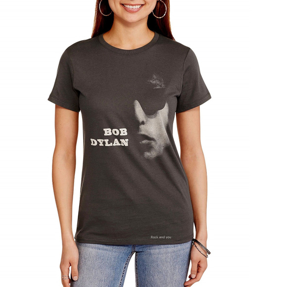 Bob Dylan Photo Logo Girls country rock Authentic Dylan T-Shirt XL NWT - Picture 1 of 4